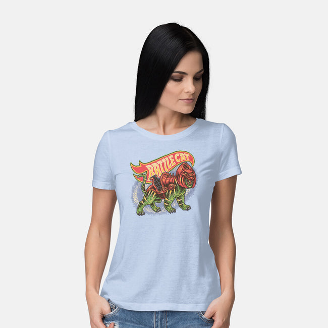 The Brave Battle Cat-Womens-Basic-Tee-glitchygorilla
