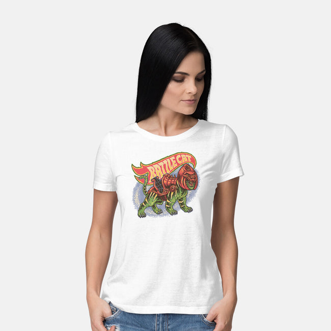 The Brave Battle Cat-Womens-Basic-Tee-glitchygorilla