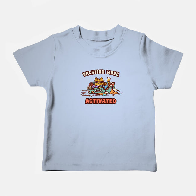 Vacation Mode Activated-Baby-Basic-Tee-kg07