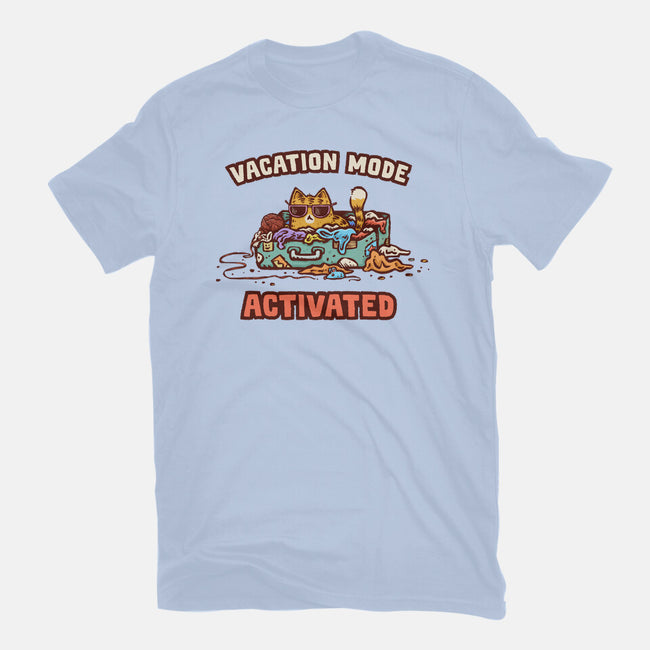 Vacation Mode Activated-Womens-Fitted-Tee-kg07