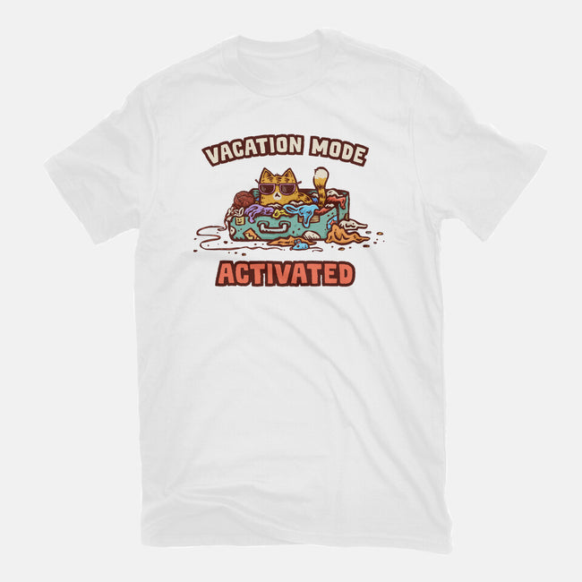 Vacation Mode Activated-Mens-Basic-Tee-kg07
