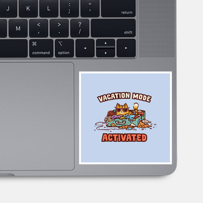 Vacation Mode Activated-None-Glossy-Sticker-kg07
