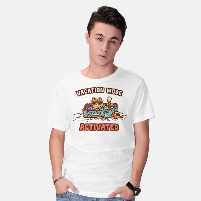 Vacation Mode Activated-Mens-Basic-Tee-kg07
