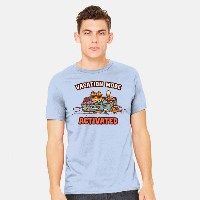 Vacation Mode Activated-Mens-Heavyweight-Tee-kg07