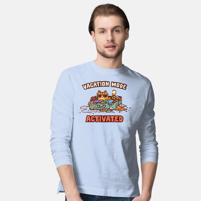 Vacation Mode Activated-Mens-Long Sleeved-Tee-kg07