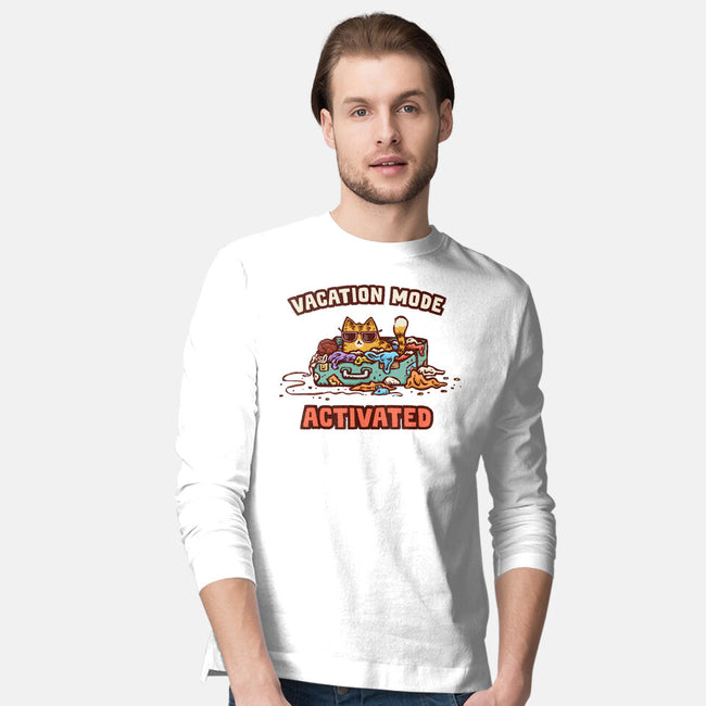 Vacation Mode Activated-Mens-Long Sleeved-Tee-kg07