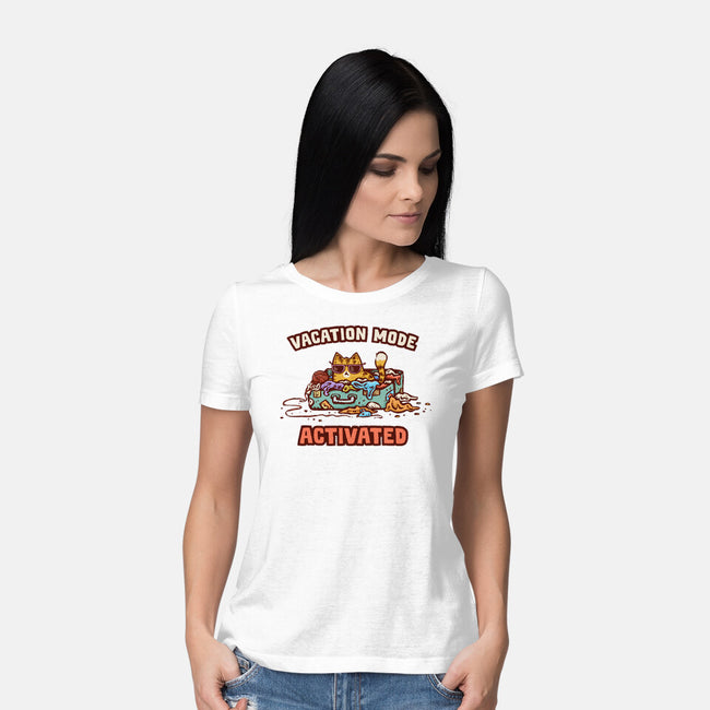 Vacation Mode Activated-Womens-Basic-Tee-kg07
