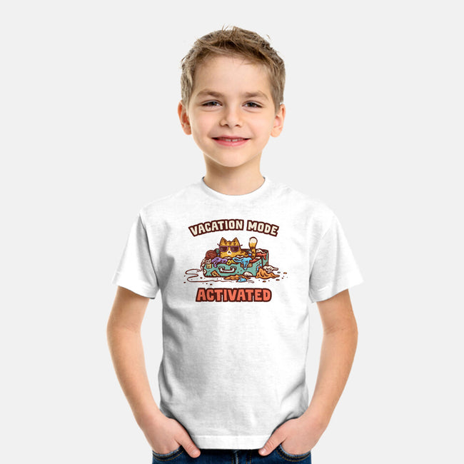Vacation Mode Activated-Youth-Basic-Tee-kg07