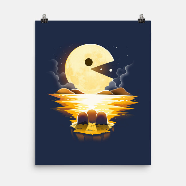 Gaming Moon-None-Matte-Poster-Vallina84