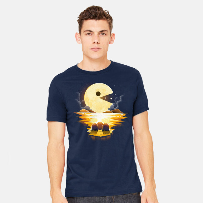 Gaming Moon-Mens-Heavyweight-Tee-Vallina84