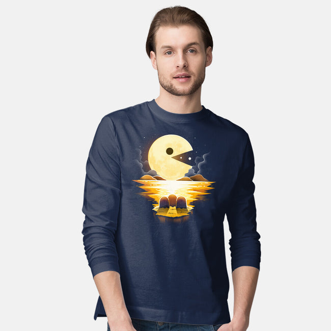Gaming Moon-Mens-Long Sleeved-Tee-Vallina84