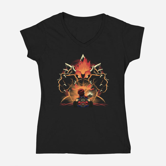 Star Power-Womens-V-Neck-Tee-rmatix