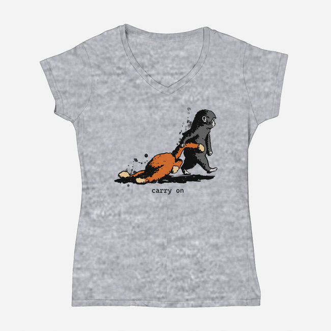 Carry On-Womens-V-Neck-Tee-fanfabio