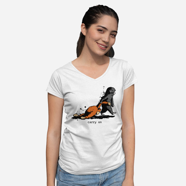 Carry On-Womens-V-Neck-Tee-fanfabio