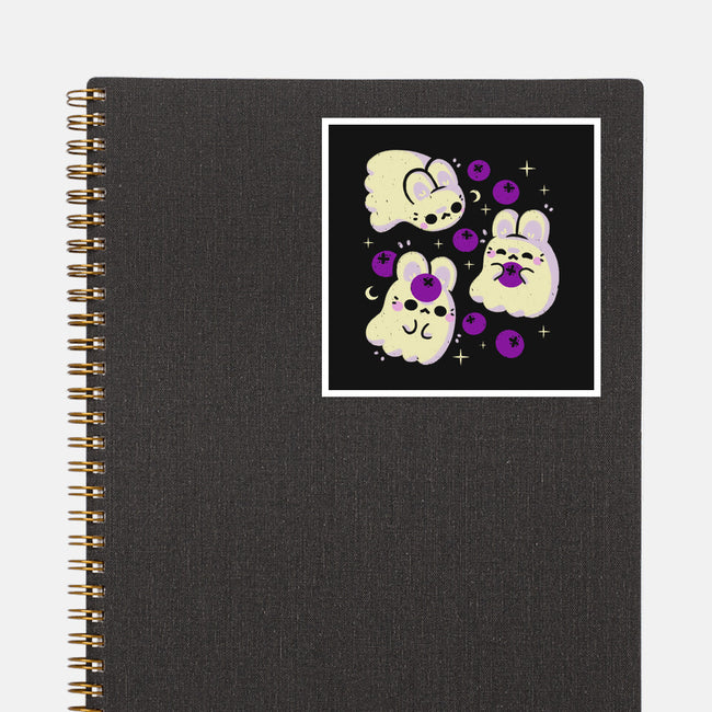 Cute Bunny Ghosts-None-Glossy-Sticker-xMorfina