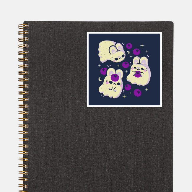 Cute Bunny Ghosts-None-Glossy-Sticker-xMorfina