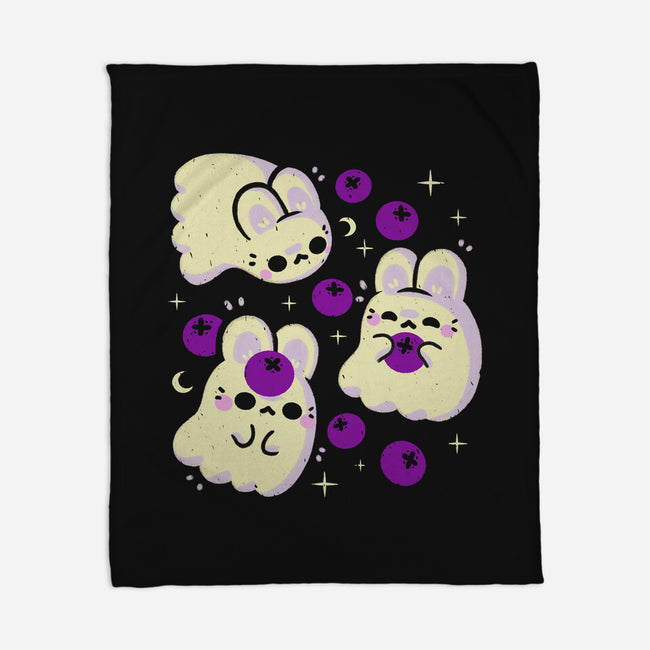 Cute Bunny Ghosts-None-Fleece-Blanket-xMorfina