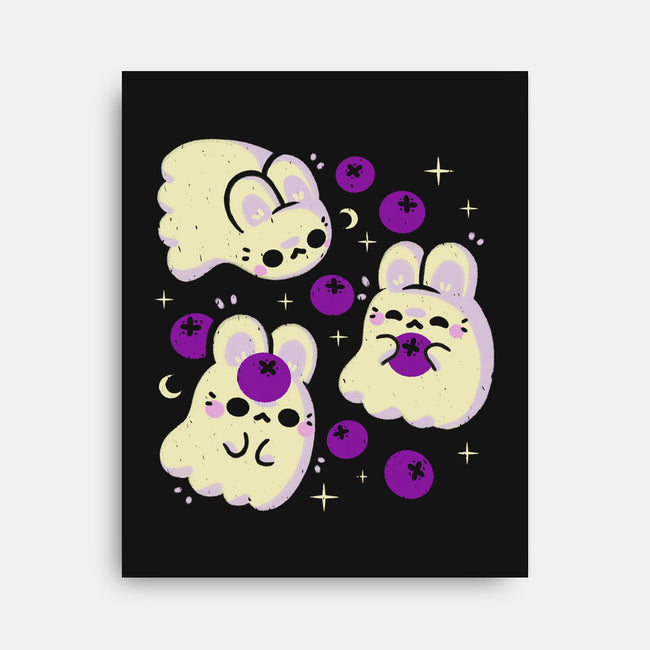 Cute Bunny Ghosts-None-Stretched-Canvas-xMorfina