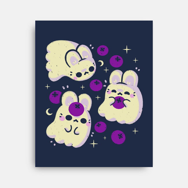 Cute Bunny Ghosts-None-Stretched-Canvas-xMorfina