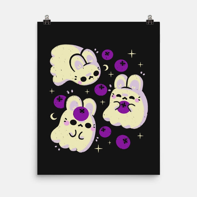 Cute Bunny Ghosts-None-Matte-Poster-xMorfina