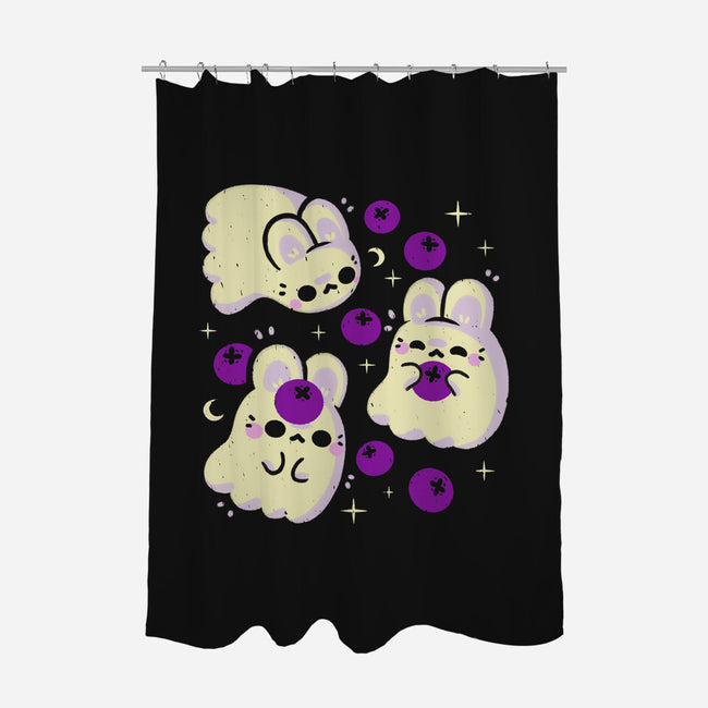 Cute Bunny Ghosts-None-Polyester-Shower Curtain-xMorfina