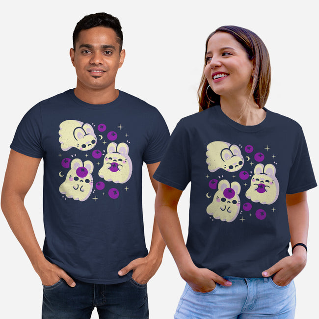 Cute Bunny Ghosts-Unisex-Basic-Tee-xMorfina