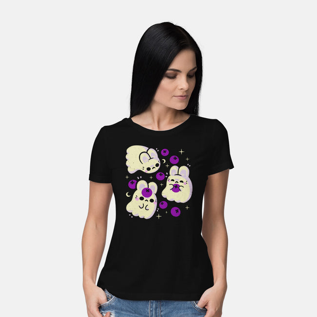 Cute Bunny Ghosts-Womens-Basic-Tee-xMorfina