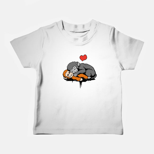 Monkey Hug-Baby-Basic-Tee-fanfabio