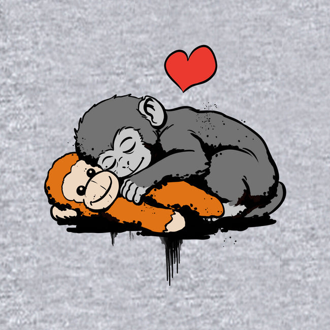 Monkey Hug-Womens-V-Neck-Tee-fanfabio