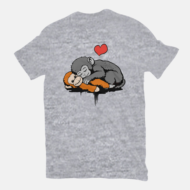 Monkey Hug-Womens-Fitted-Tee-fanfabio