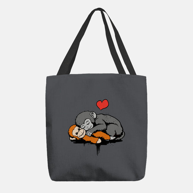Monkey Hug-None-Basic Tote-Bag-fanfabio