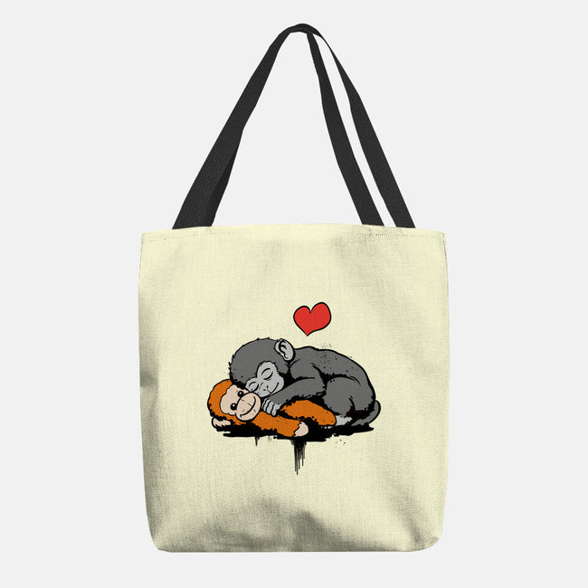 Monkey Hug-None-Basic Tote-Bag-fanfabio