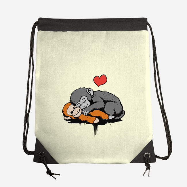Monkey Hug-None-Drawstring-Bag-fanfabio