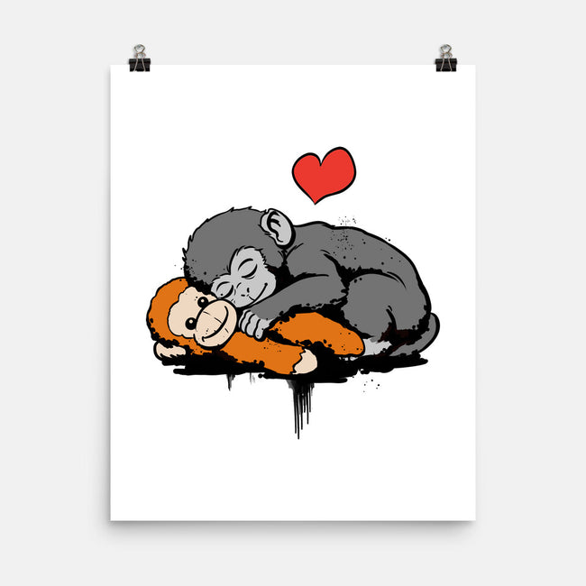 Monkey Hug-None-Matte-Poster-fanfabio
