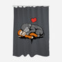 Monkey Hug-None-Polyester-Shower Curtain-fanfabio