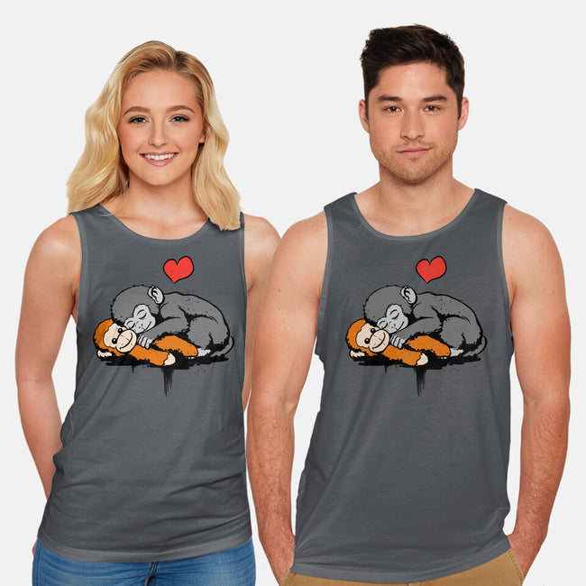 Monkey Hug-Unisex-Basic-Tank-fanfabio