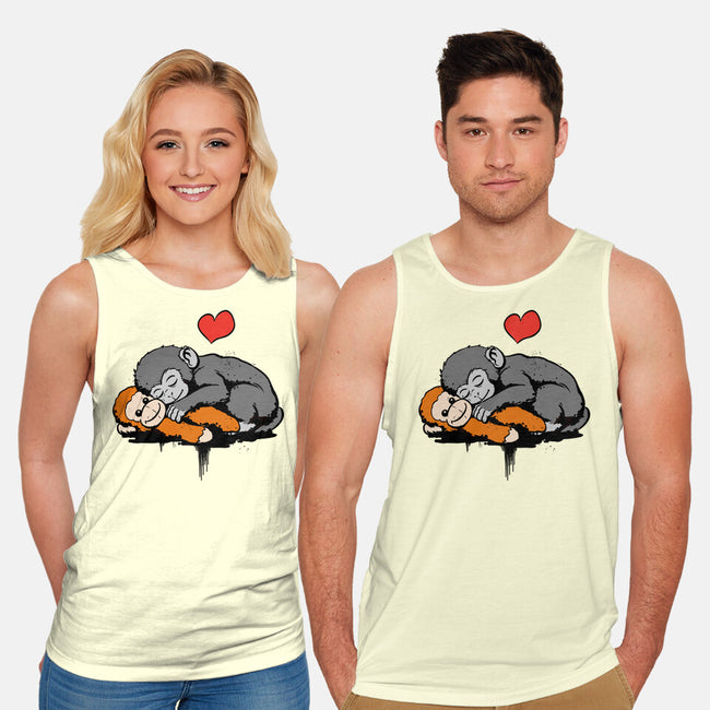 Monkey Hug-Unisex-Basic-Tank-fanfabio