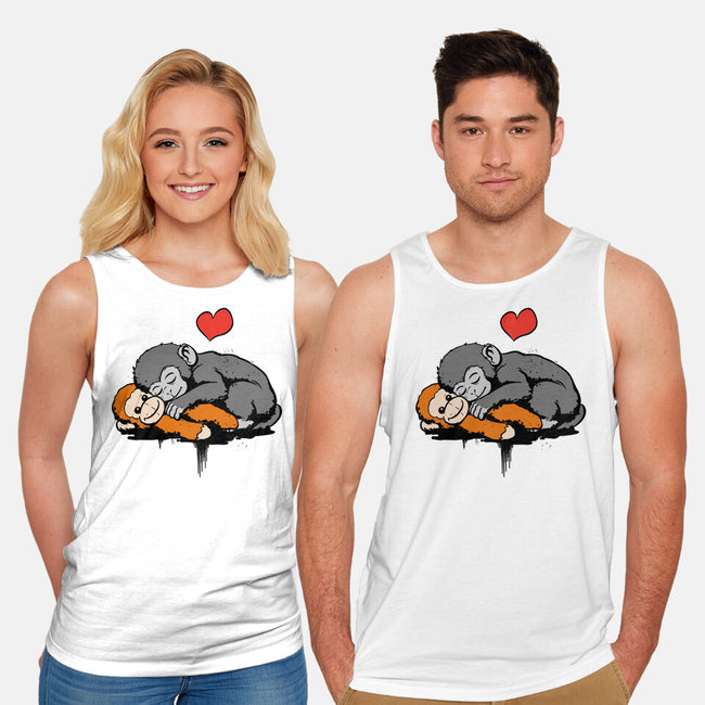 Monkey Hug-Unisex-Basic-Tank-fanfabio