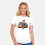 Monkey Hug-Womens-Fitted-Tee-fanfabio