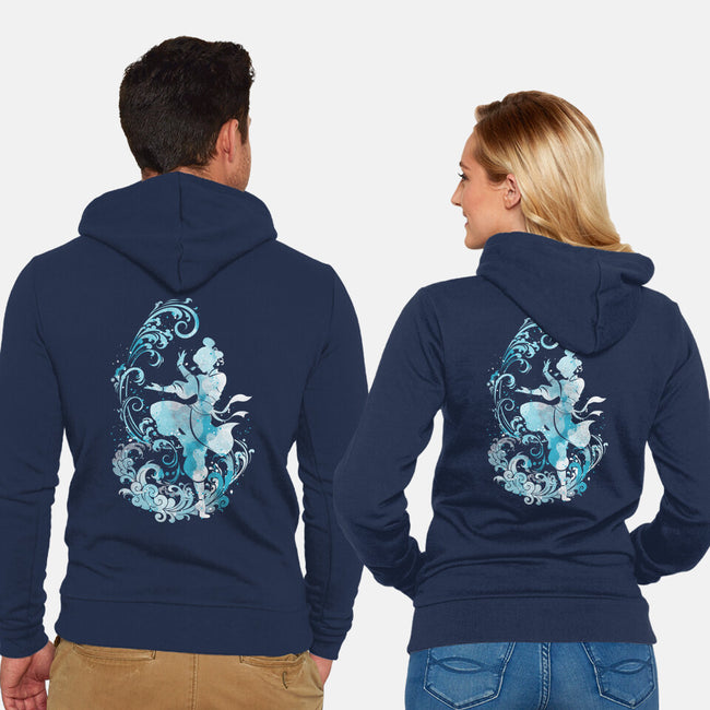 Water Dancer-Unisex-Zip-Up-Sweatshirt-kharmazero