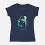 Antarctic Plague Doctor-Womens-V-Neck-Tee-dandingeroz