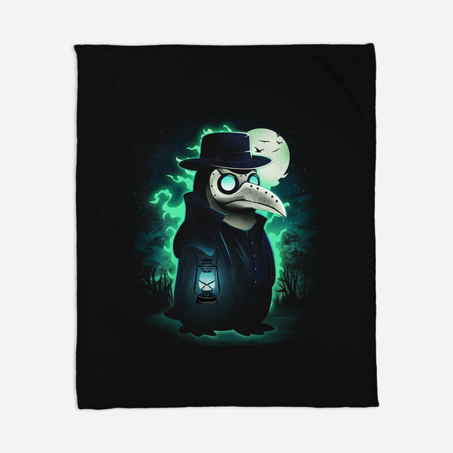 Antarctic Plague Doctor-None-Fleece-Blanket-dandingeroz