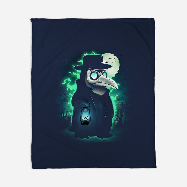 Antarctic Plague Doctor-None-Fleece-Blanket-dandingeroz
