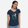 Antarctic Plague Doctor-Womens-V-Neck-Tee-dandingeroz