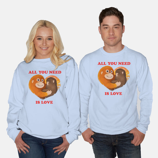 All You Need Is Luv-Unisex-Crew Neck-Sweatshirt-dandingeroz