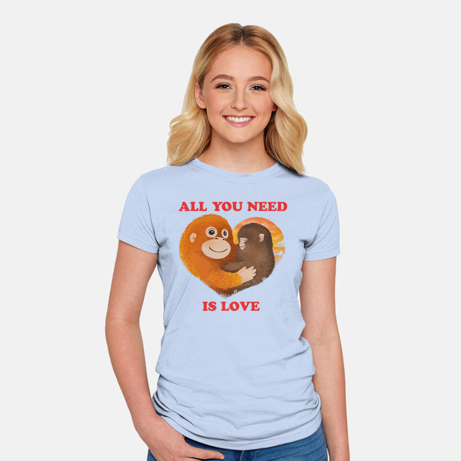 All You Need Is Luv-Womens-Fitted-Tee-dandingeroz