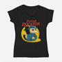 The Plague Ducktor-Womens-V-Neck-Tee-dandingeroz