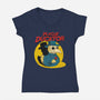 The Plague Ducktor-Womens-V-Neck-Tee-dandingeroz