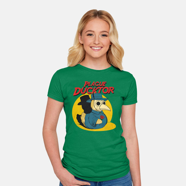 The Plague Ducktor-Womens-Fitted-Tee-dandingeroz