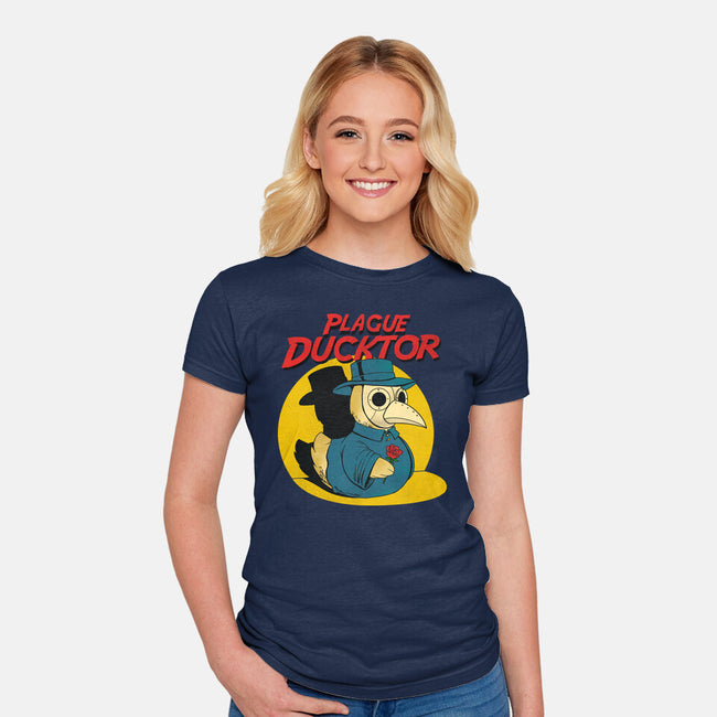 The Plague Ducktor-Womens-Fitted-Tee-dandingeroz